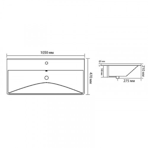 Раковина Aquanet Ирис 100 323884 Белая