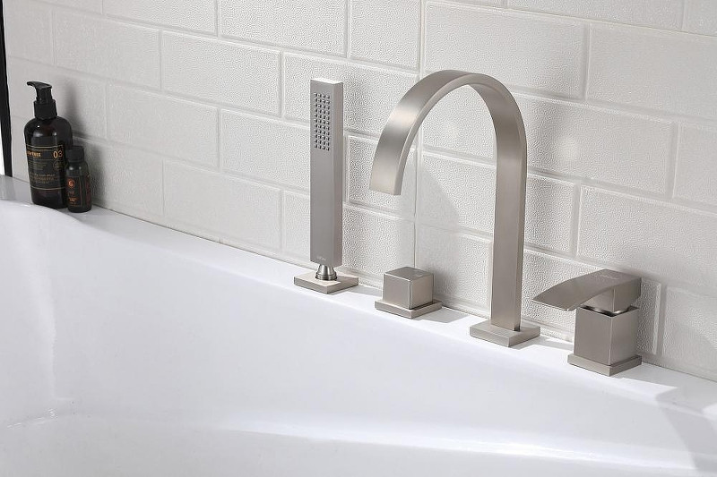 Смеситель для ванны Abber Wasserfall AF8613SP цвет Сатин