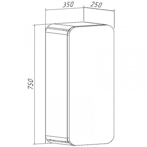 Подвесной шкаф Runo Ницца 35 R 00-00002125 Белый