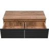 Тумба Brevita Dakota 80 DAK-009080-19-022Я подвесная Черный кварц Дуб Галифакс олово МДФ / ЛДСП