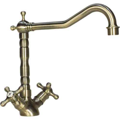 Смеситель для кухни Ulgran Classic U-014 Бронза латунь