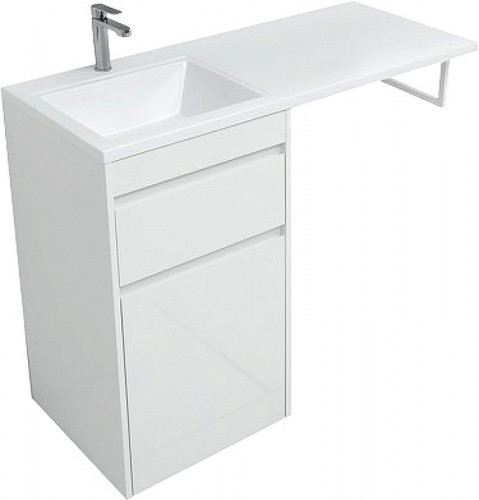 Тумба под раковину Aquanet Токио 110 239289 Белая МДФ / ЛДСП