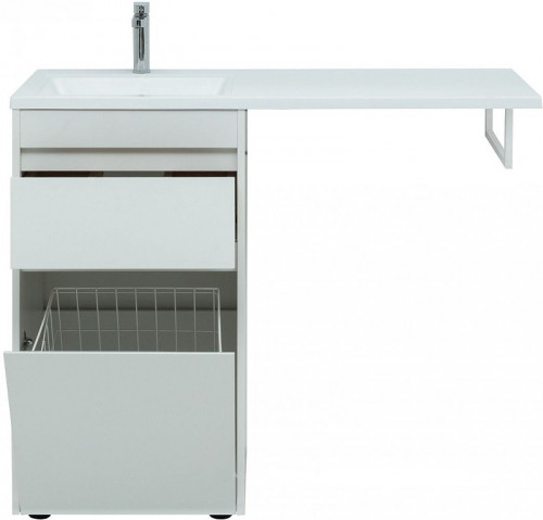 Тумба под раковину Aquanet Токио 110 239289 Белая МДФ / ЛДСП