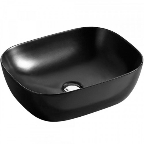 Раковина-чаша CeramaLux 60 78106MB Черная матовая фаянс накладная