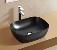 Раковина-чаша CeramaLux 60 78106MB Черная матовая фаянс накладная