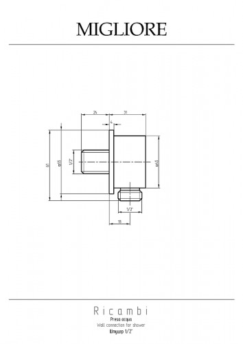 Шланговое подключение Migliore Quadra 30897 цвет Хром