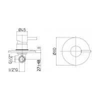 Смеситель для душа Paffoni Light LIG011BO Белый матовый встраиваемый