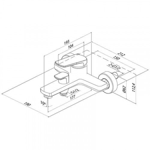 Смеситель для ванны Iddis Ever EVESB00i02WA Хром