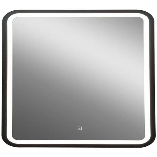 Зеркало Art&Max Genova AM-Gen-900-800-DS-F с подсветкой с сенсорным выключателем Черное стекло