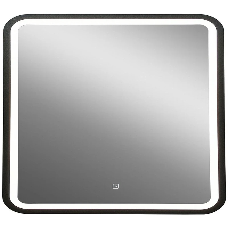 Зеркало Art&Max Genova AM-Gen-900-800-DS-F с подсветкой с сенсорным выключателем Черное стекло