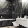 Шторка на ванну Maybah Glass MGV-90-5у 400x1400 в узком профиле Хром матовый стекло сатиновое