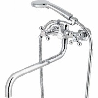 Смеситель для ванны Kaiser Carlson Lux 11155 универсальный Хром латунь на стену