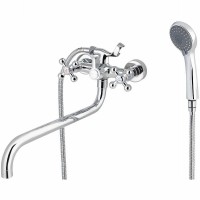 Смеситель для ванны Kaiser Carlson Lux 11155 универсальный Хром латунь на стену