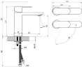 Смеситель для раковины Ravak Chrome II CR II 014.20BL X070458 цвет Черный матовый