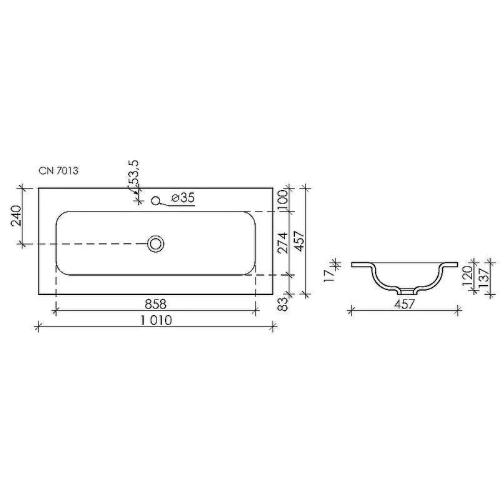 Раковина Sancos Ceramicanova Grace 100 CN7013 Белая