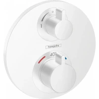 Смеситель для душа Hansgrohe Ecostat S 15758700 с термостатом Белый матовый латунь встраиваемый