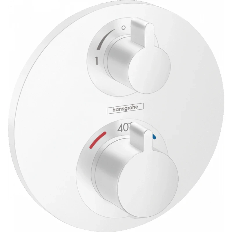 Смеситель для душа Hansgrohe Ecostat S 15758700 с термостатом Белый матовый латунь встраиваемый