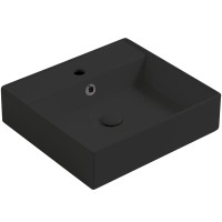 Раковина Simas Agile 51 AG51 nero matt*1 Черная матовая фарфор подвесная, полувстраиваемая
