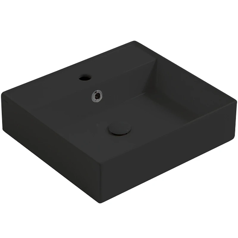 Раковина Simas Agile 51 AG51 nero matt*1 Черная матовая фарфор подвесная, полувстраиваемая