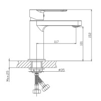 Смеситель для раковины Haiba HB10617 Хром латунь