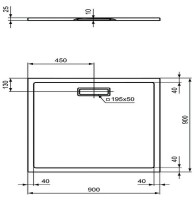 Акриловый поддон для душа Ideal Standard Ultraflat New 90х90 T4467V3 Черный шелк