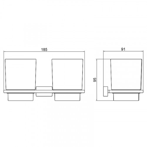 Стакан для зубных щеток Timo Selene 43034/17 двойной Золото матовое