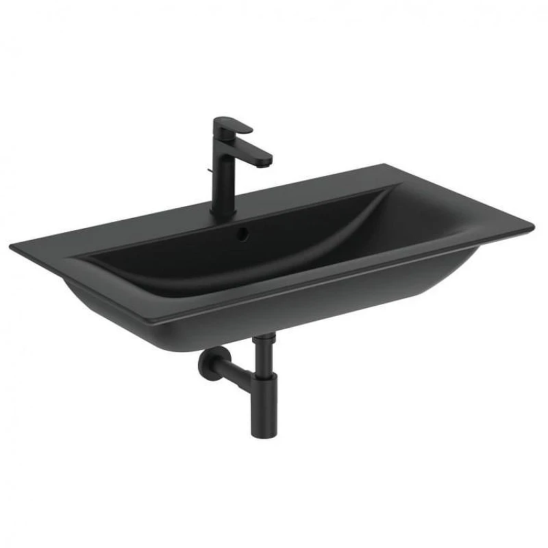 Раковина Ideal Standard Connect Air 84 E0279V3 цвет Silk Black / Черный шелк
