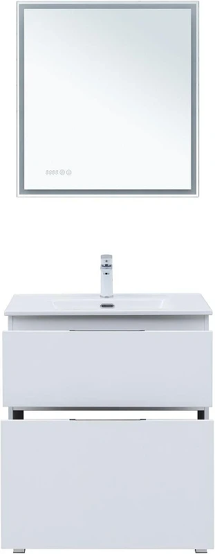 Тумба с раковиной Aquanet Алвита New 70 345677 цвет Белый матовый