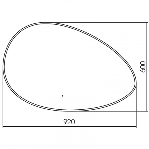 Зеркало Abber Kontur 92 AG6301SC-0.92 с подсветкой с бесконтактным выключателем и диммером стекло
