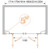 Душевая дверь Cezares Verona 240 VERONA-W-B-22-240-P-Cr профиль Хром стекло рифленое