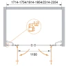 Душевая дверь Cezares Verona 240 VERONA-W-B-22-240-P-Cr профиль Хром стекло рифленое