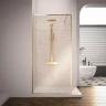 Душевая перегородка Veconi Korato KR-81GL 80 KR81GL-80-10-C4 профиль цвет Брашированное золото стекло ламинированное золото