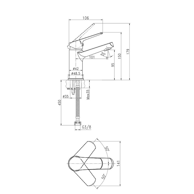 Комплект смесителей Cersanit Flavis 64508 Хром латунь