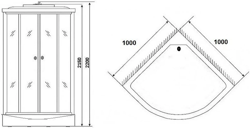Душевая кабина Niagara Ultra 100x100 NG-1902-01 с гидромассажем
