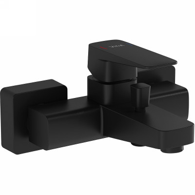 Смеситель для ванны Vitra Root Square A4273736EXP Черный матовый латунь на стену