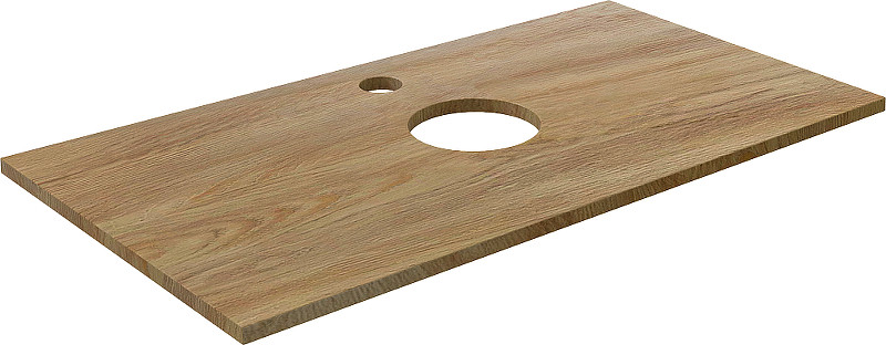 Комплект мебели для ванной DIWO Элиста 100 подвесной цвет Черный муар Светлое дерево