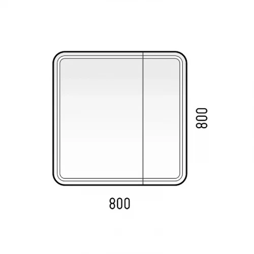 Зеркальный шкаф Corozo Алабама 80/С SD-00000902 с подсветкой Белый МДФ / ЛДСП, стекло