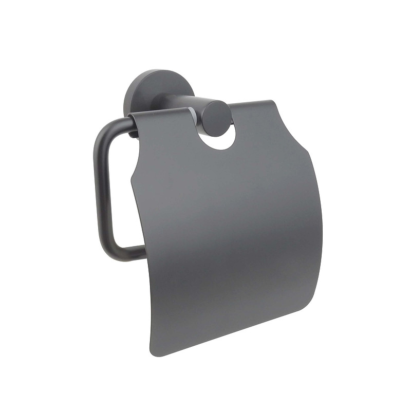 Держатель туалетной бумаги Aquatek Вега AQ4009BGM с крышкой цвет Оружейная сталь