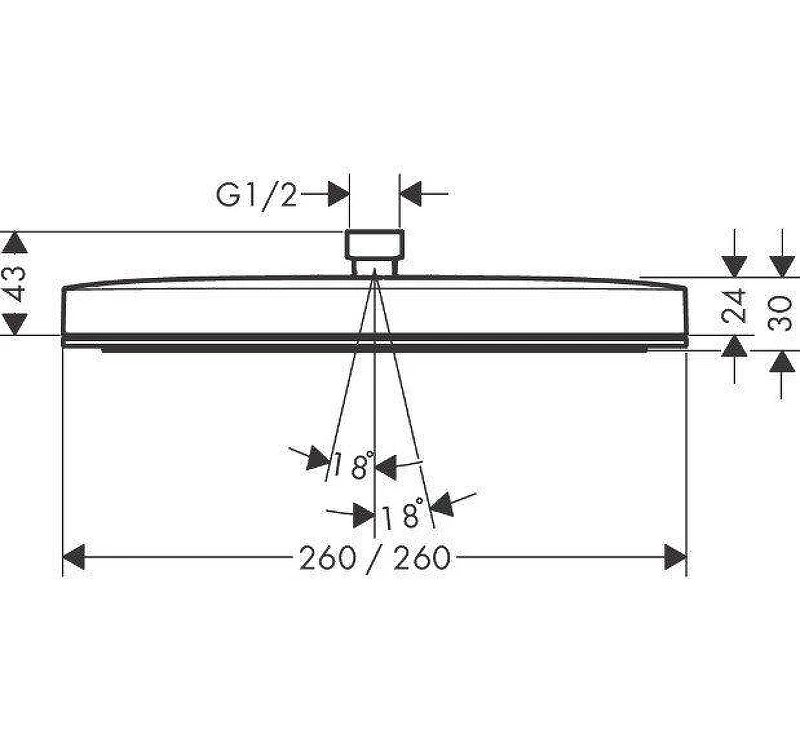 Верхний душ Hansgrohe Pulsify E 24330670 цвет Черный матовый