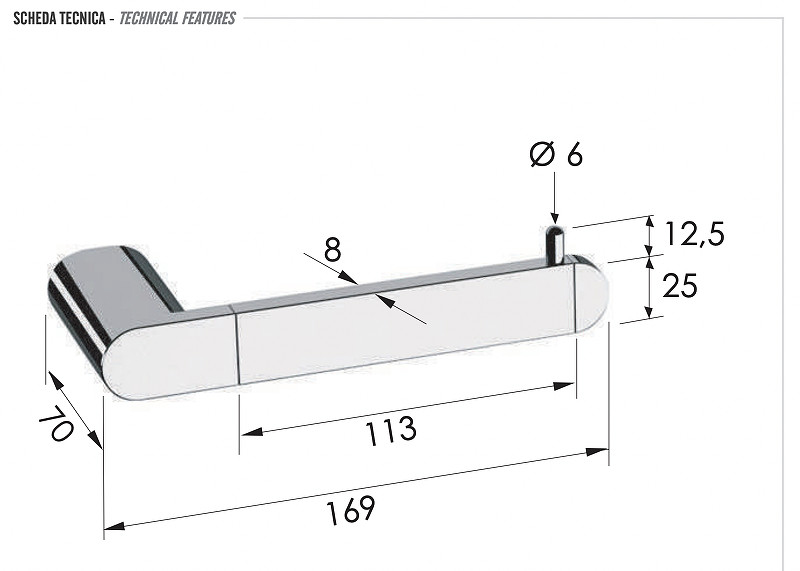 Держатель туалетной бумаги Remer Lounge LN61BG цвет Золото брашированное