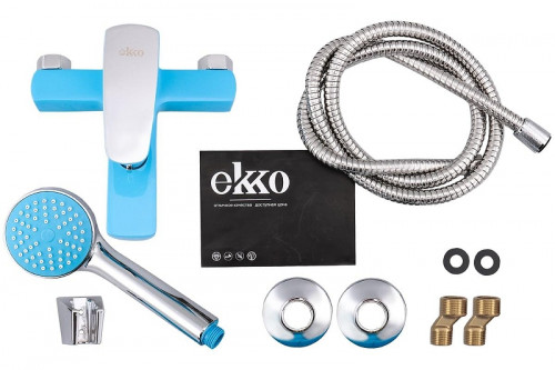 Смеситель для ванны Ekko E32304 цвет Хром Синий