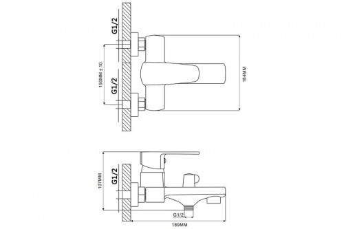 Смеситель для ванны Ekko E32304 цвет Хром Синий