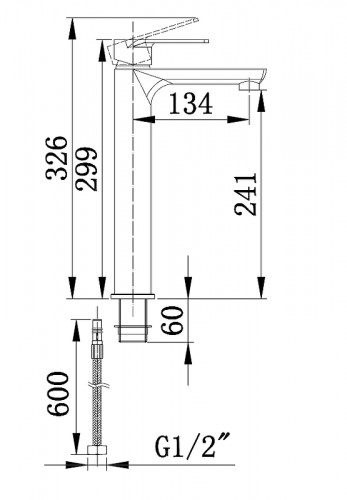Смеситель для раковины Boch Mann Doris BM8599 Черный латунь