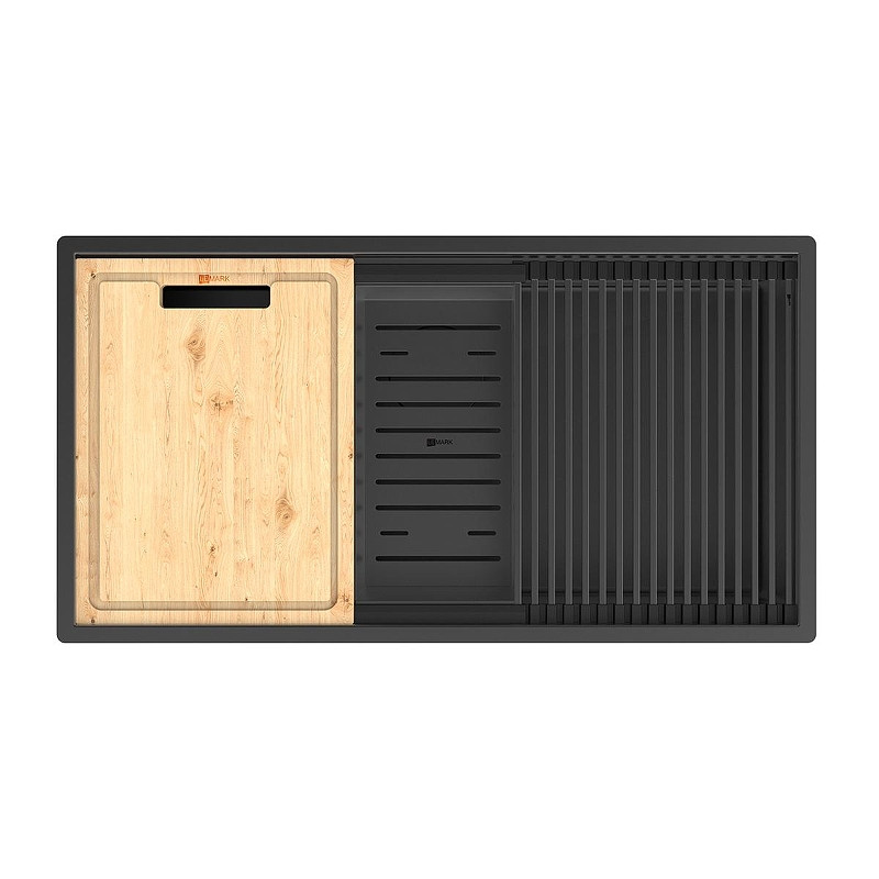 Кухонная мойка Lemark Tabaga 820 9932136 цвет Черный матовый