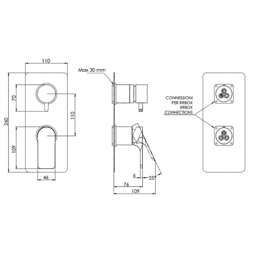 Смеситель для душа Remer Infinity I92KBDO Золото глянцевое латунь встраиваемый
