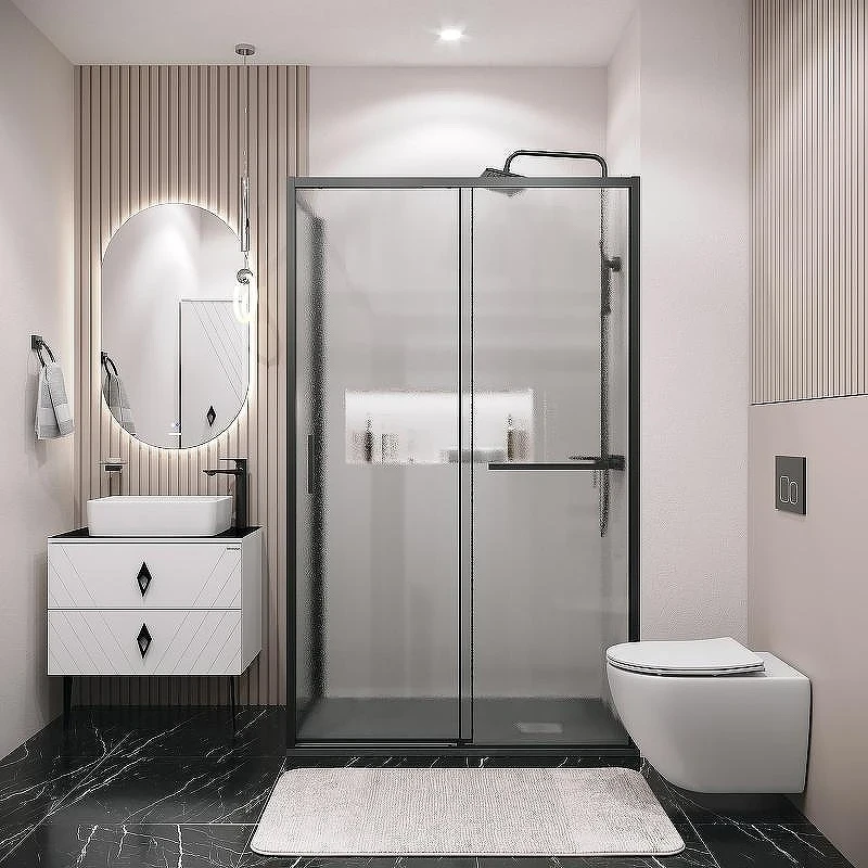 Душевой уголок Grossman Style 130х70 120.K33.05.1370.21.02 профиль Черный матовый стекло шиншилла