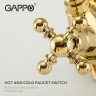 Смеситель для раковины Gappo G89-6 G1389-6 Золото