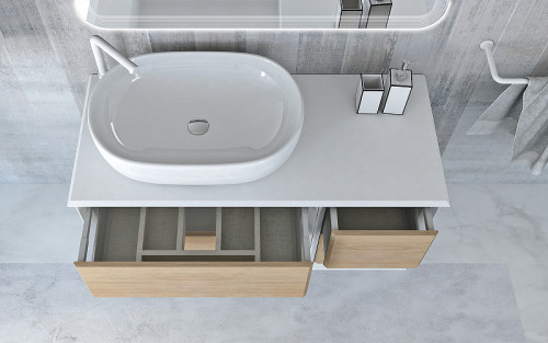 Тумба Cezares Bellagio 35 54719 подвесная Rovere tabacco МДФ / ЛДСП