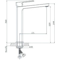 Смеситель для раковины Haiba HB11615 Хром латунь