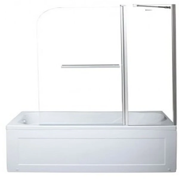 Шторка на ванну Aquanet SG-1200 150 209412 профиль Хром стекло Прозрачное